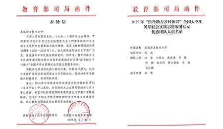 喜報！武威職業(yè)技術(shù)大學“推普助力·鄉(xiāng)村振興”暑期社會實踐團隊獲評全國優(yōu)秀團隊
